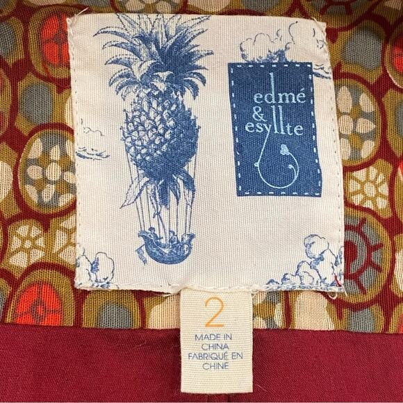 Anthropologie Small Retro Dress Boho Fall Cotton 50s style Edme & Esyllte Art - Picture 8 of 17